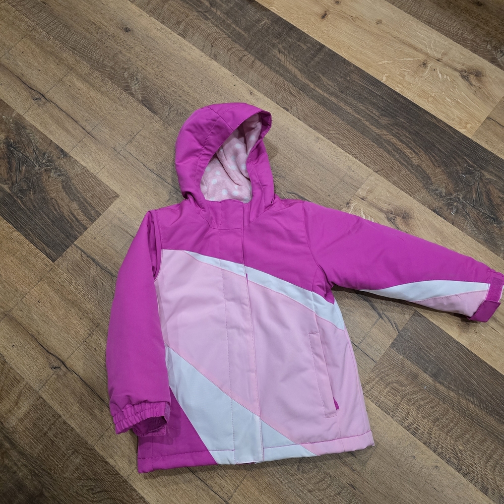 Wonderkids Pink and White Kids Raincoat with Hood